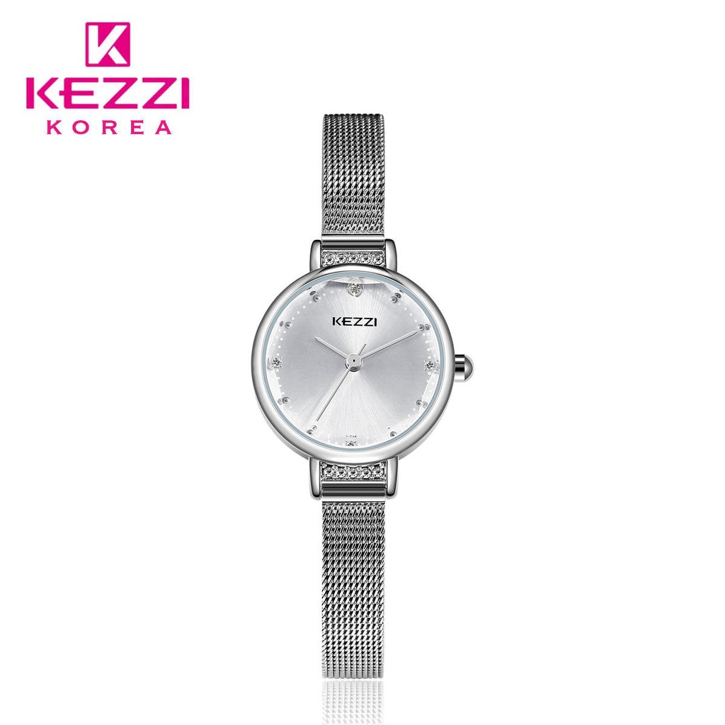 Kezzi Korea 8046 Silver - Jam Tangan Fashion Wanita - Model Analog