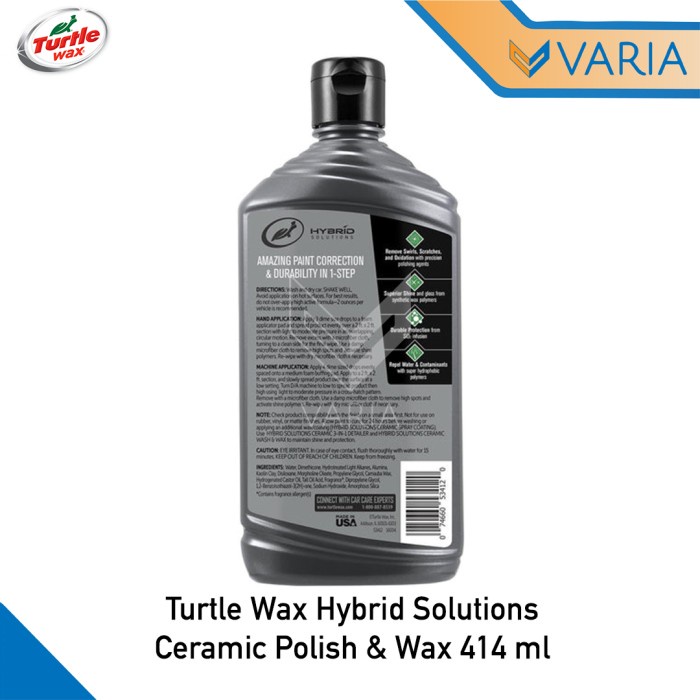 Turtle Wax Hybrid Solutions Ceramic Polish &amp; Wax 414 ml Liquid Poles