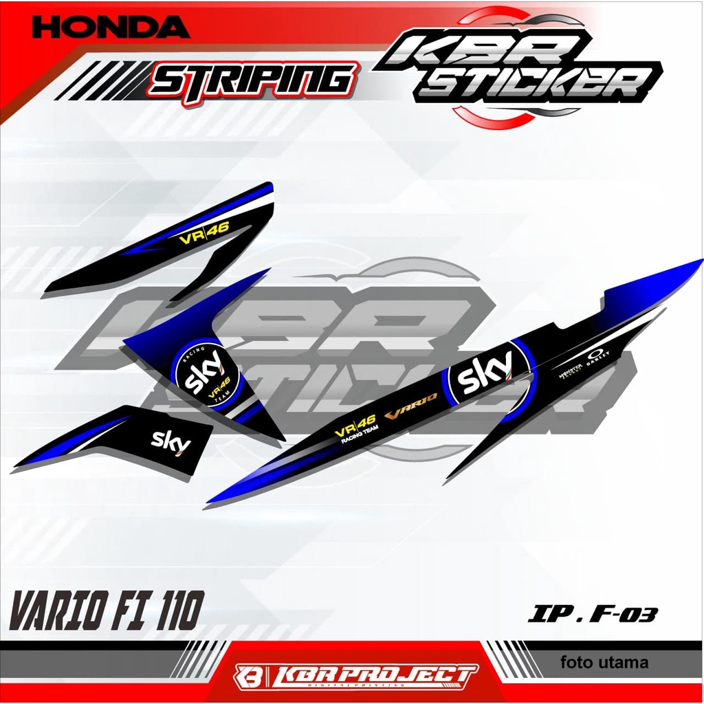 VARIO FI 110 (COD) STICKER STRIPING MOTOR HONDA VARIO FI 110.03