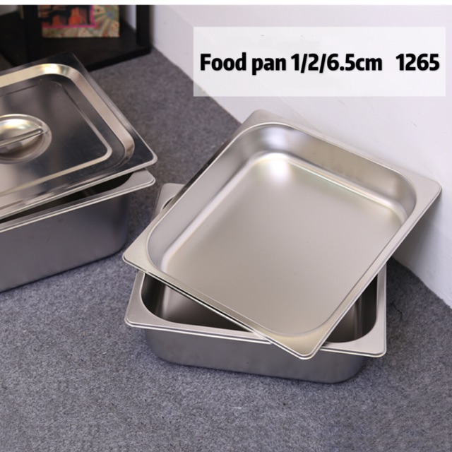 gastronom Food pan 1/2 ke dalam 6.5cm wadah penyimpan 1265 stainless steel