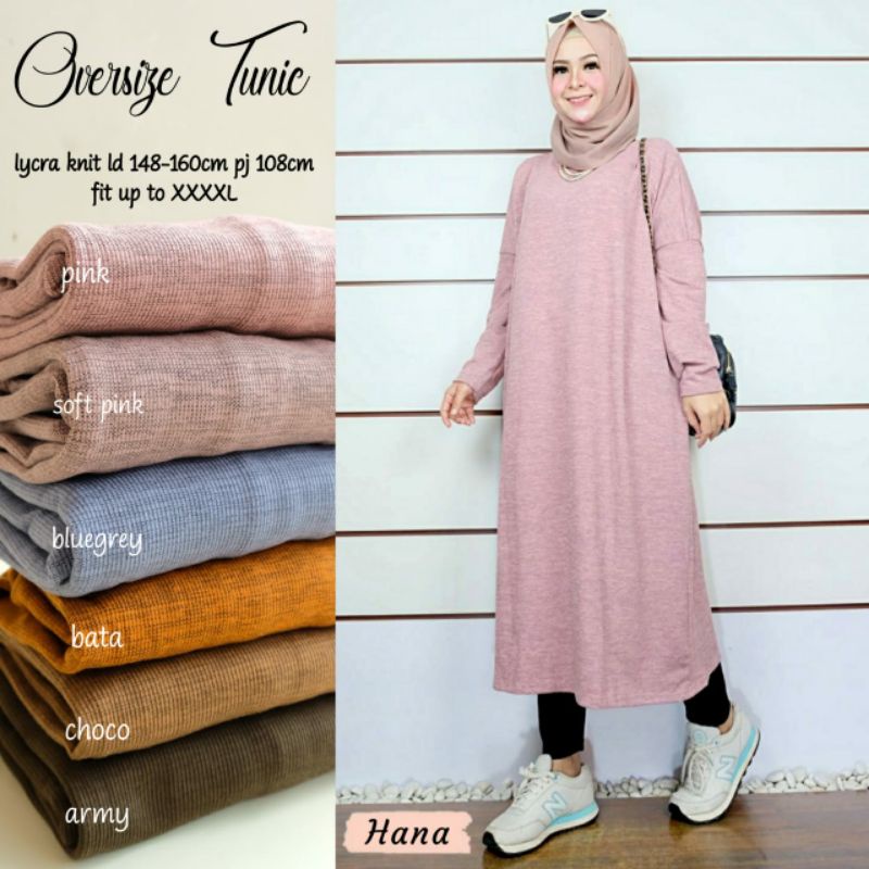 OVERSIZE TUNIK LYCRA KNIT /TUNIK JUMBO/Original By Hanna