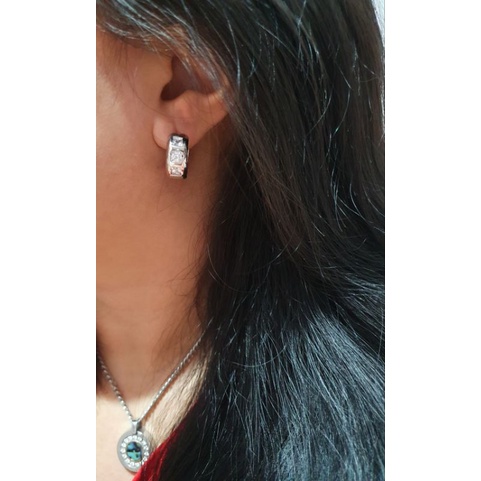 Anting Silver925 Perak Premium Quality Mata kilau Anti Karat anti alergi anting premium N-041