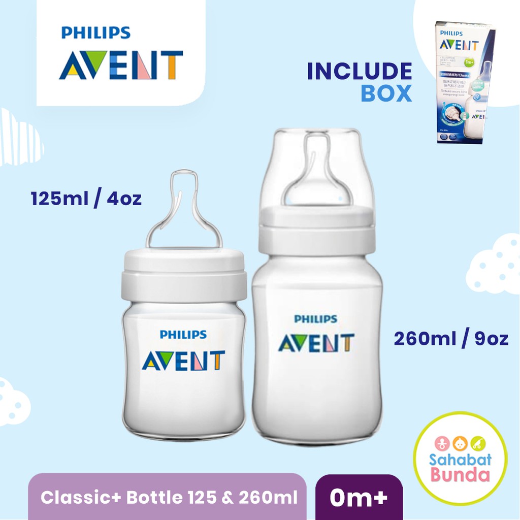 PHILIPS AVENT Classic+ Bottle / Botol / Dot - Single / Twin Pack 125 ...