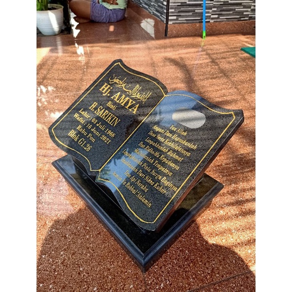Nisan/Maesan Model Buku Granit Hitam