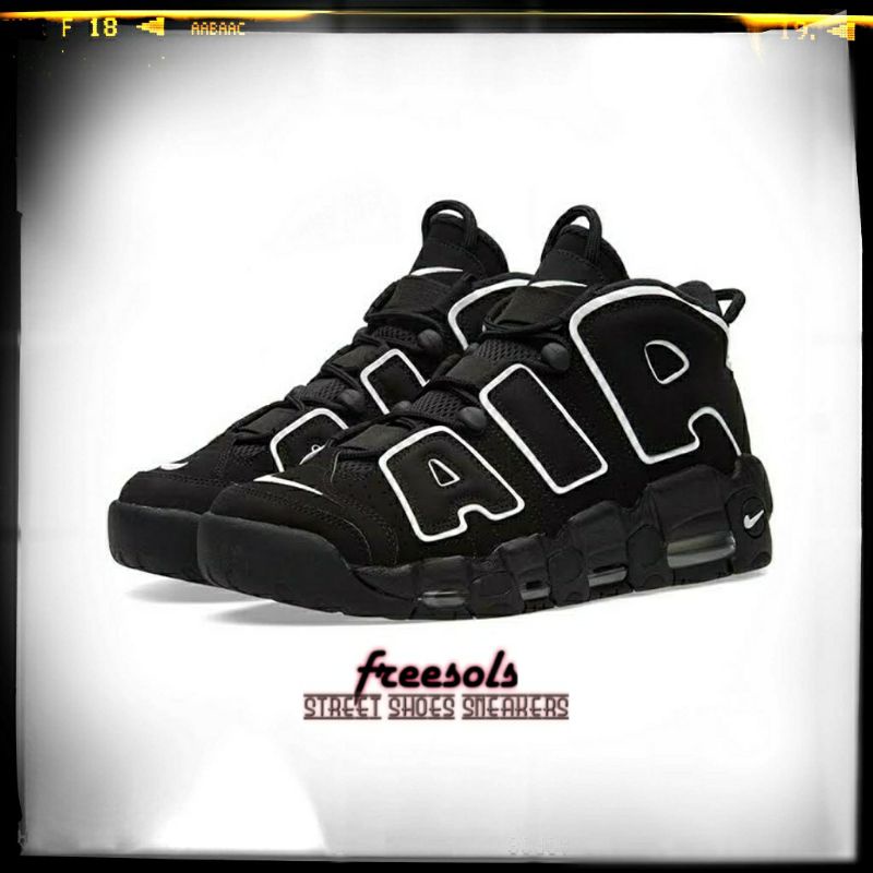 Sepatu Basket Air More Uptempo "Black/White"