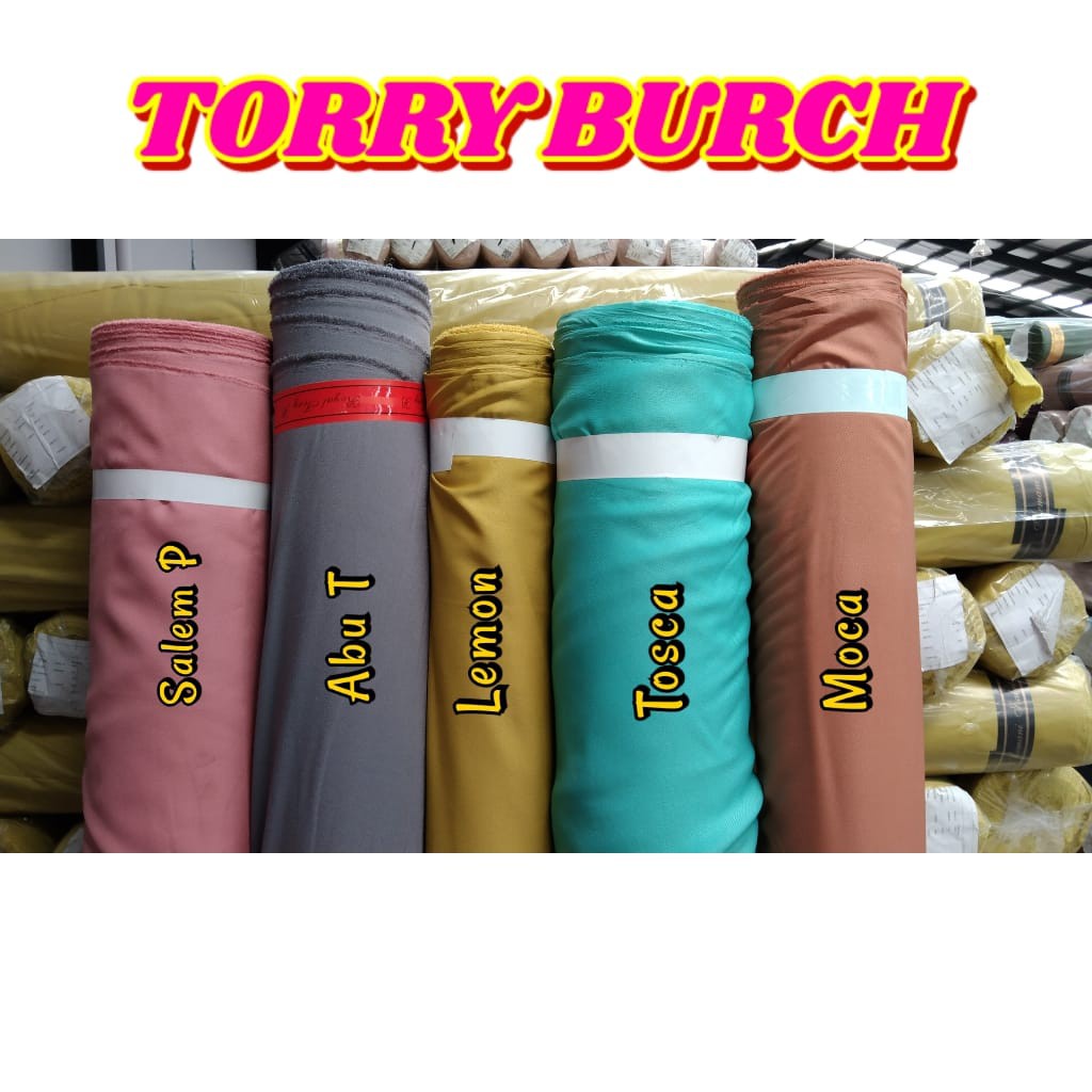 Kain Tory Burch 1 Roll 60 Yard Bahan Gamis Tori Berch - Hijab Halus