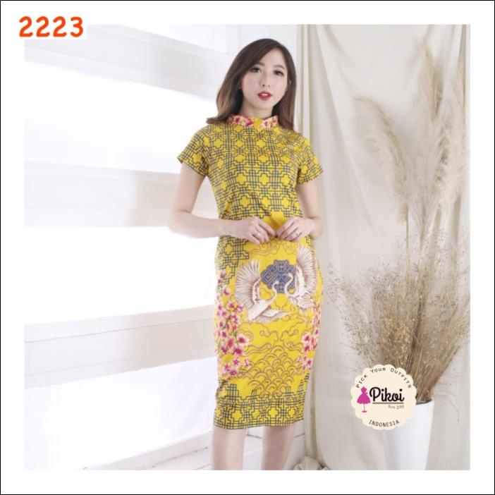 Dress Batik Wanita Modern / Dress span Batik / kantor / pesta / kerja