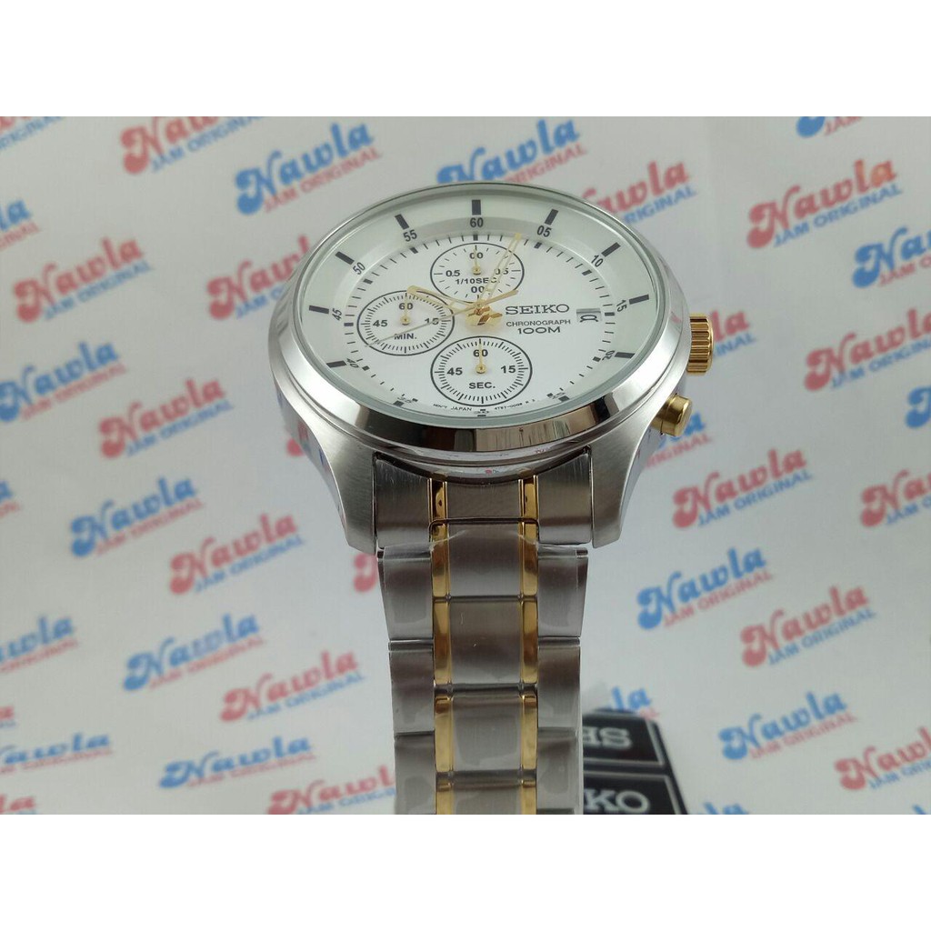 Seiko Quartz SKS541P1 Chronograph Two Tone - Jam Tangan Pria SKS541