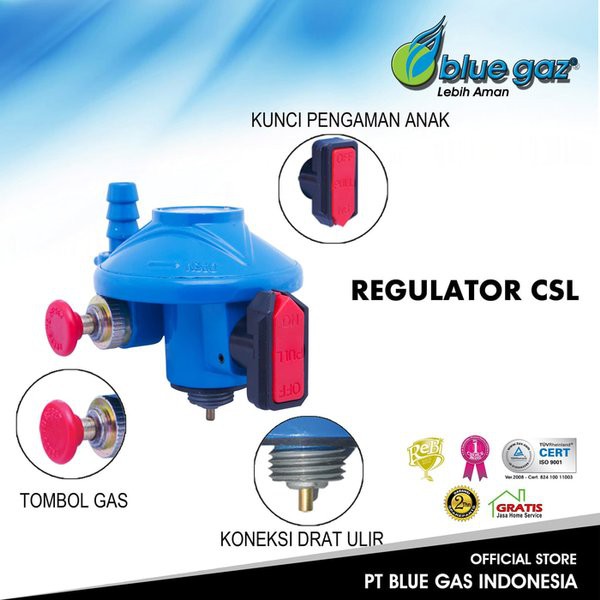 Kepala Regulator Blue Gas Non Meter