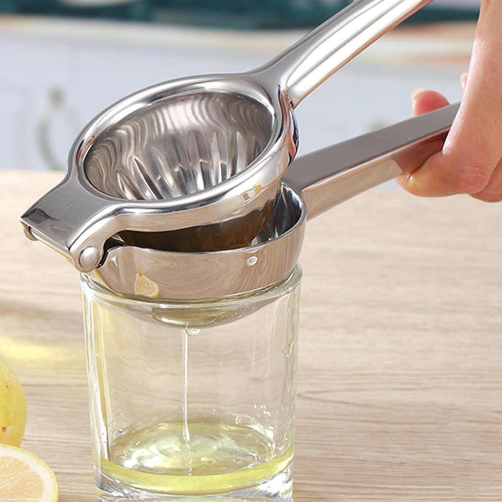 [Elegan] Alat Peras Jeruk Lemon Manual Masak Dapur Stainless Steel Citrus Press