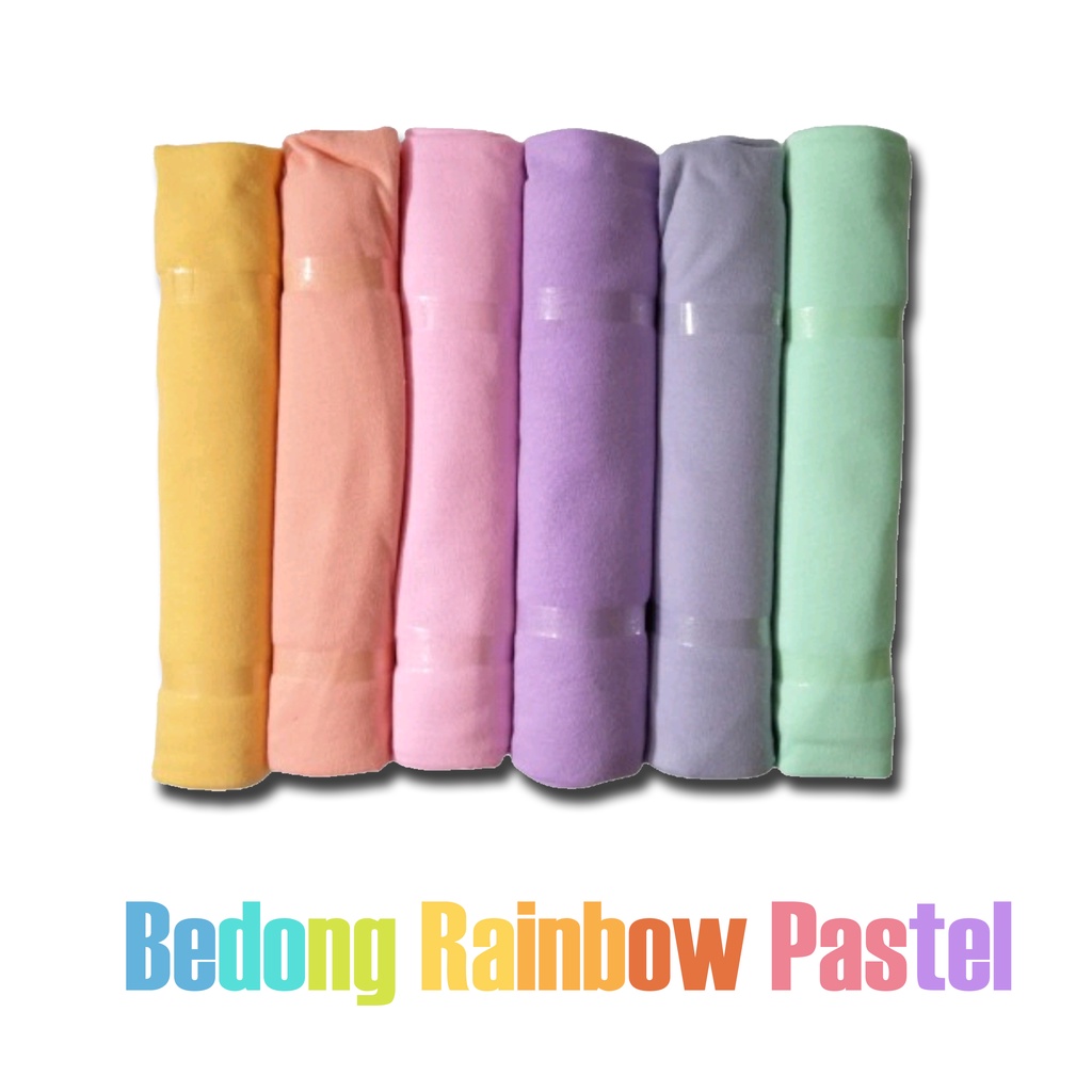 Bedong bayi RAINBOW POLOS 100x90 cm perlengkapan bayi lahir