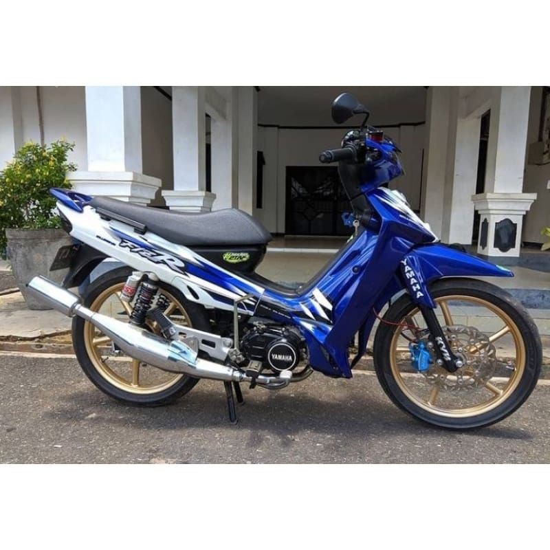 striping lis stiker standar ori Yamaha Fiz R Milenium striping Fiz R milenium Biru