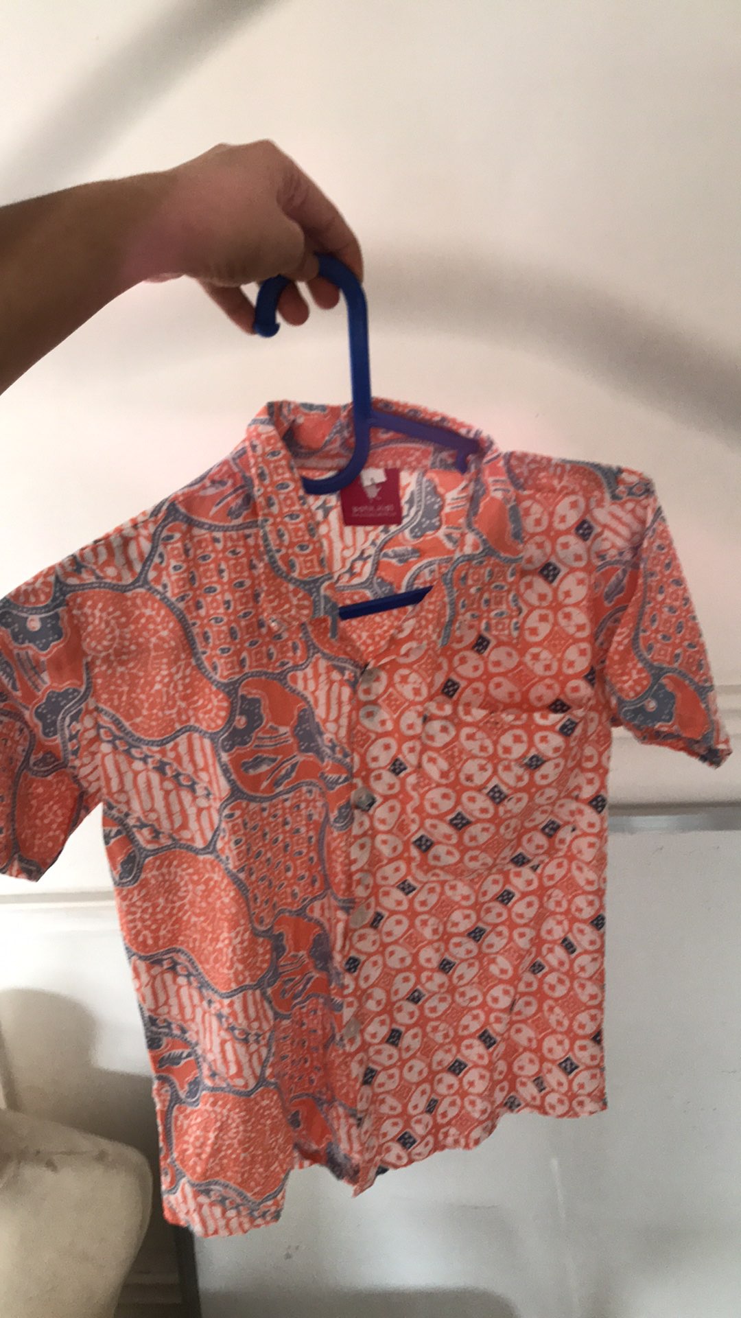 Kemeja Batik Anak Cewek Cowok Batik Pastel Soft Kombinasi Motif Biru Lilac Pink Toska Orange Salem