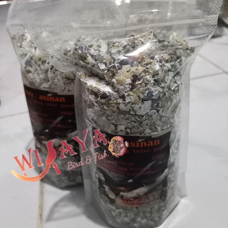 Asinan Grit kalsium ( bkn tulang sotong ) cangkang kulit telur puyuh burung murai kacer dll