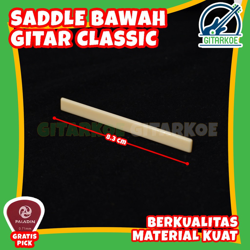 Saddle Bridge Gitar Classic Senar Nylon Gading High Quality Import