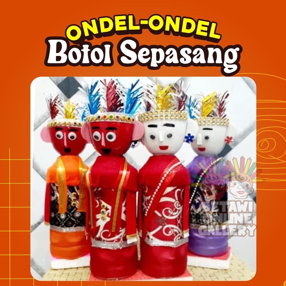 Boneka Ondel-ondel / Souvenir Ondel-ondel / Miniatur Ondel-ondel [SEPASANG]