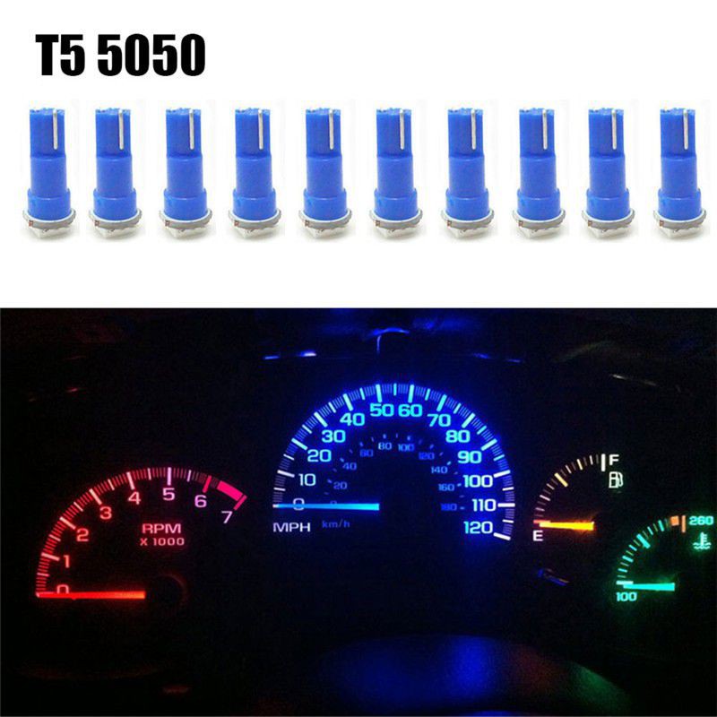 1PC CAR INTERIOR LED T5 SMD 5050 DASHBOARD WEDGE 12V LIGHT BULB LAMP