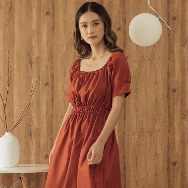 Claryn the label Aubrey Dress Terracotta