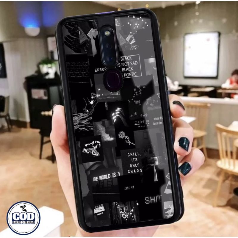 ubluk store case custom Oppo F11 , F11 pro motif Aesthetic art keren