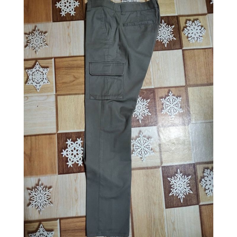 PLAC Jeans Brand 100% Original Slender Cargo Skinny Chino Olive