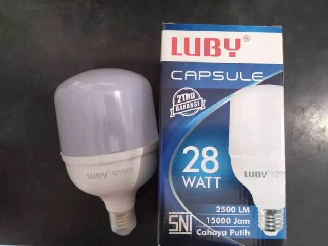 LAMPU LED LUBY CAPSULE 28WATT CAHAYA PUTIH