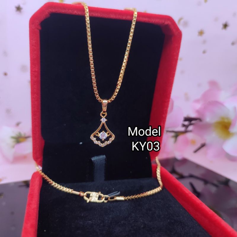 Kalung Wanita dewasa lapis emas 24k anti karat Panjang Terbaru COD