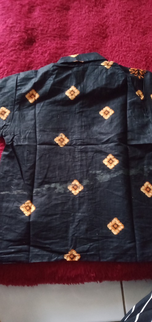 Batik Couple Keluarga Sania Ruffle Ori Ndoro Jowi Dnt Motif Candi