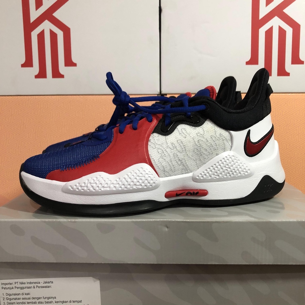 Sepatu Basket Nike Paul George PG 5 EP 'Clippers Rush Blue' Original CW3146-101