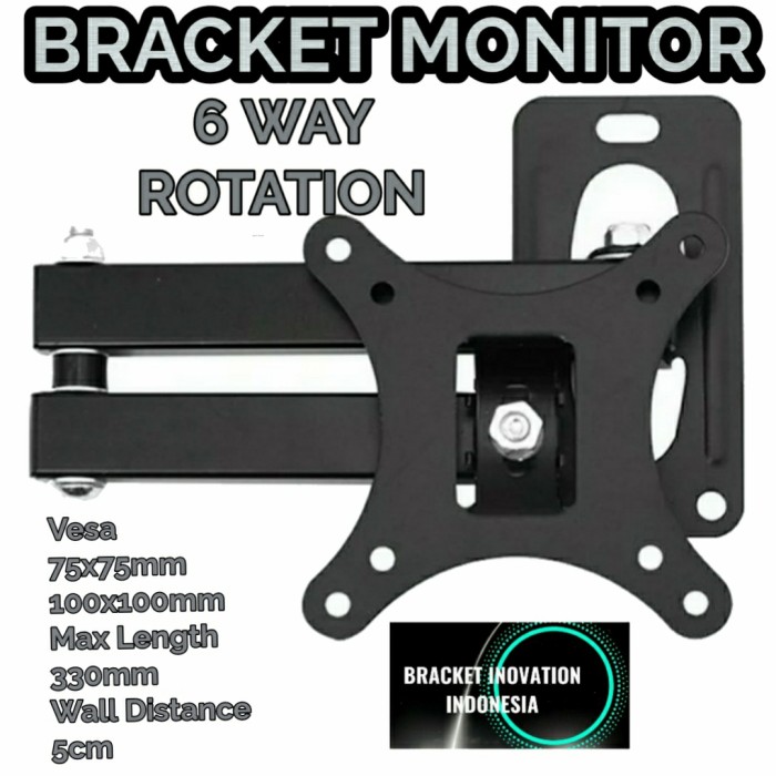 BRAKET/BRACKET MONITOR/TV 14 15 17 19 20 22 24 27&quot; MAX 30&quot;