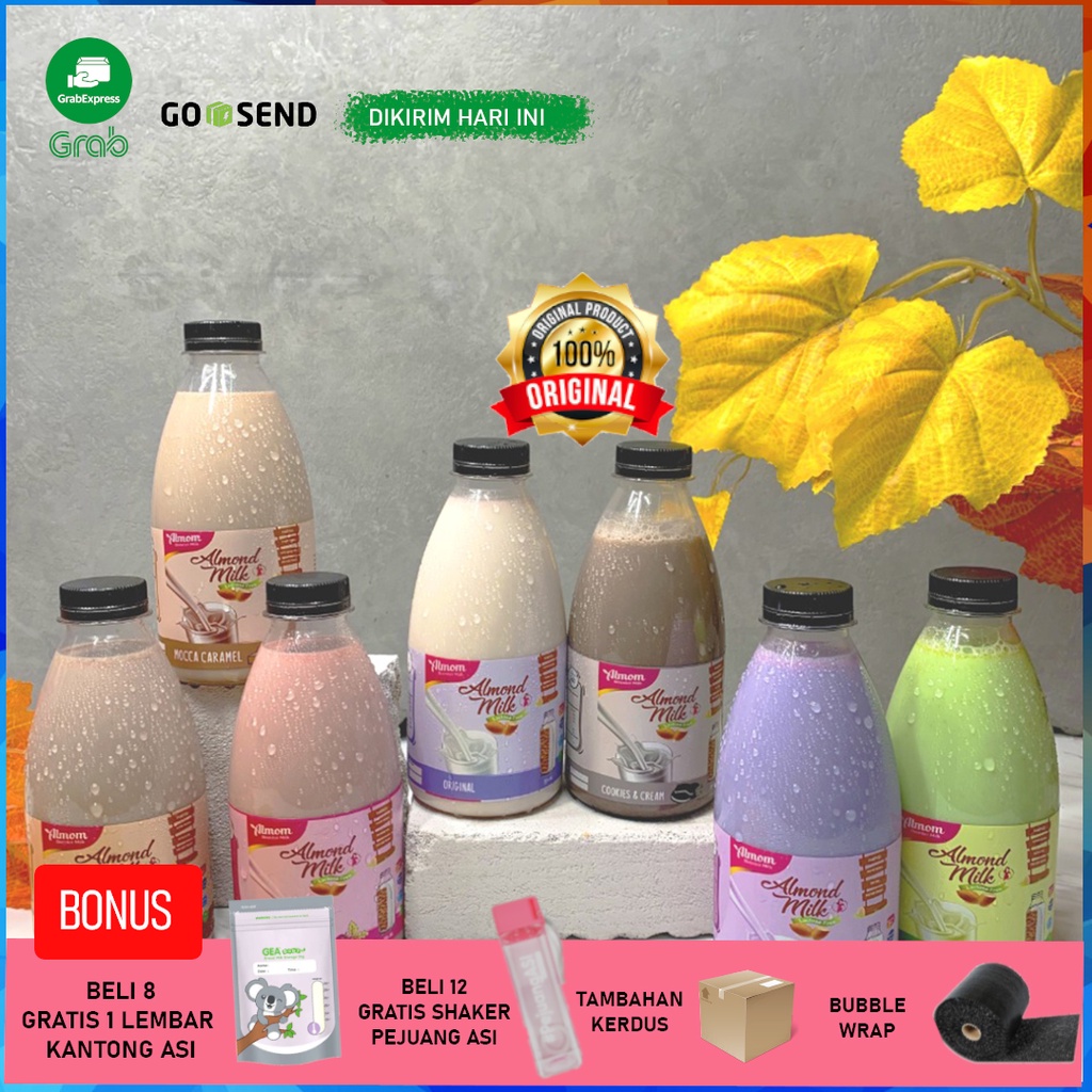 [BOTOL]ALMOM ALMOND MILK PREMIUM/ PELANCAR ASI SARI ALMOND / ASI BOOSTER ALMOND MILK