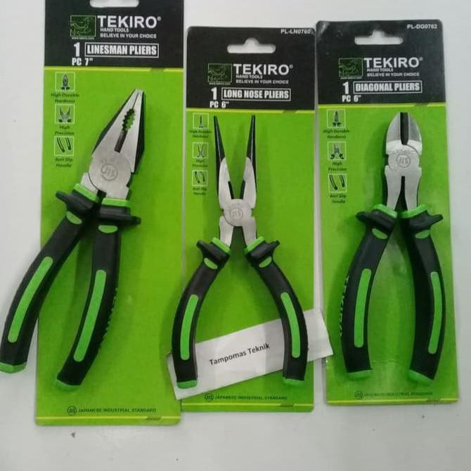 {BISA COD} Tang Tekiro Set 3 pcs Tang Potong Tekiro Tang Kombinasi Tekiro Tang Lancip Tekiro