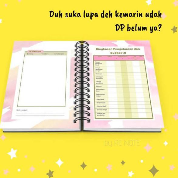 

Terkini ➻ MURAH LENGKAP! Spiral softcover Wedding Planner Book Agenda Pernikahan Lengkap (KALENDER 2