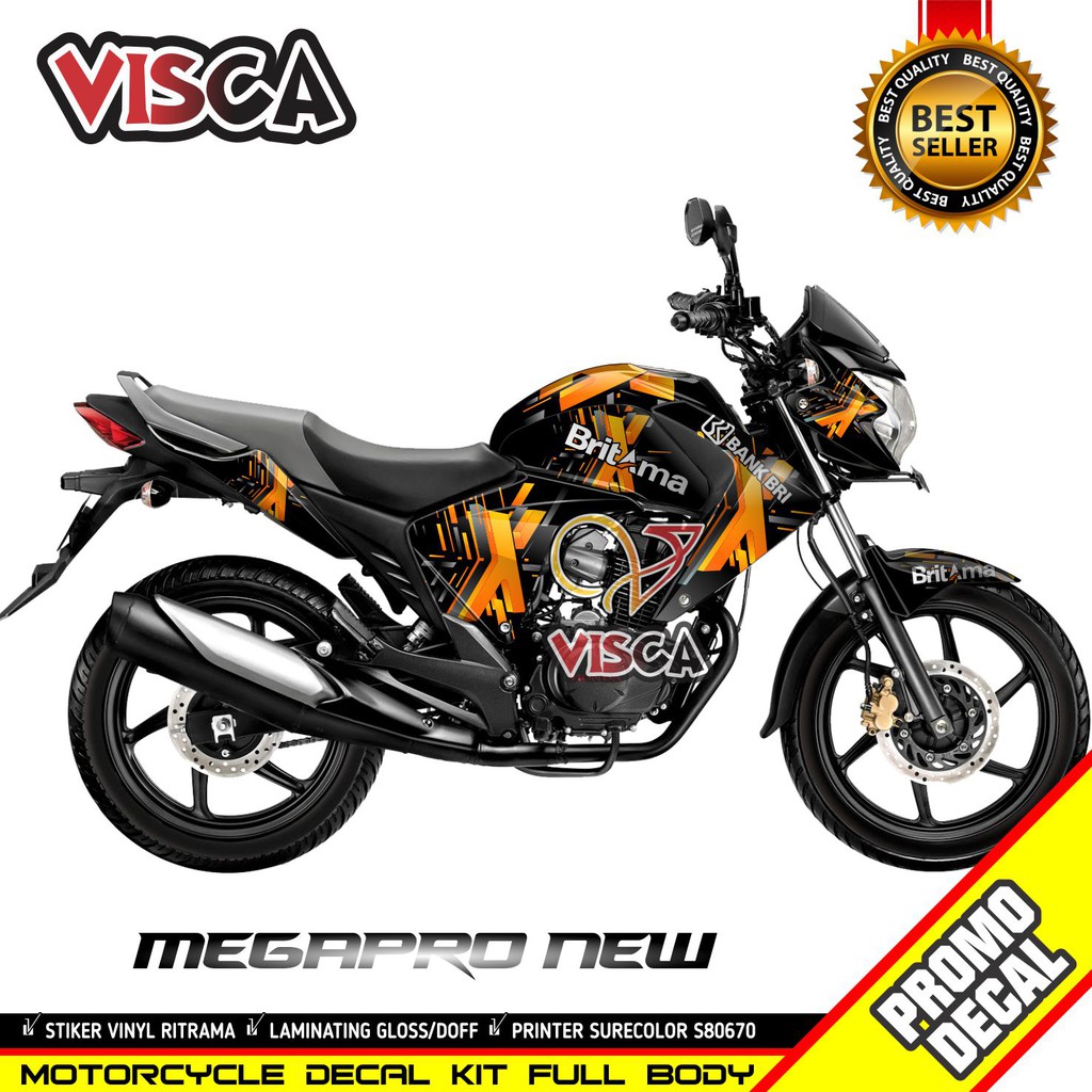 Decal Mega Pro New Decal Megapro Fullbody Stiker Motor MegaPro New Britama