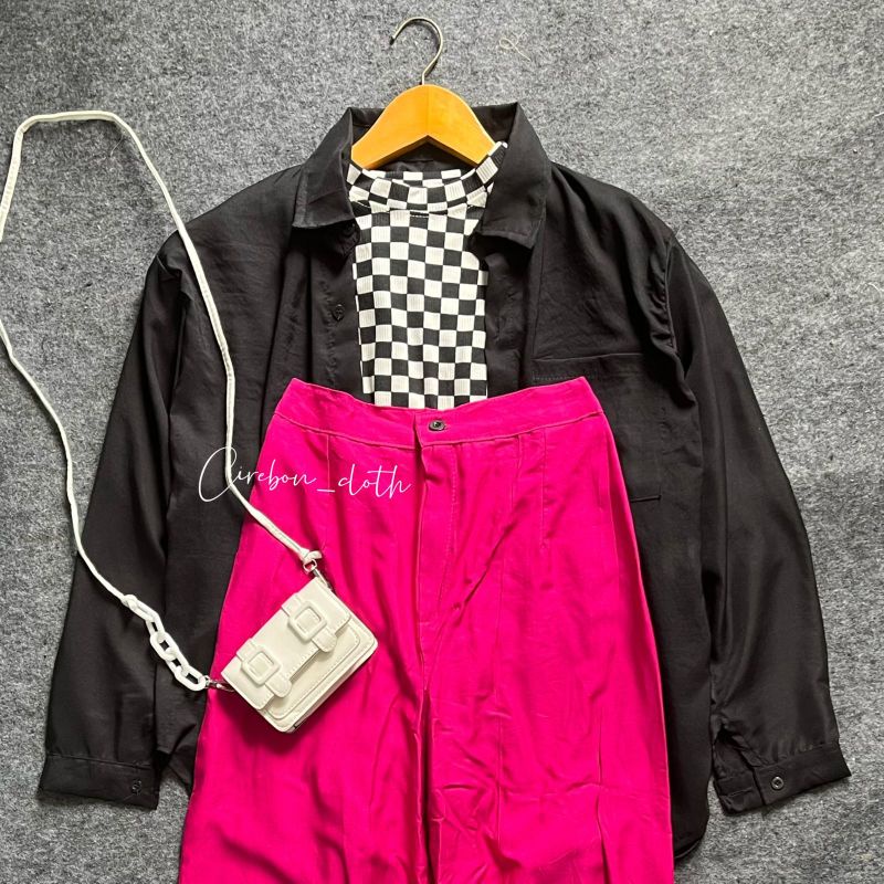 ONE SET GONJRENG 3in1 FUSCHIA &amp; ELECTRIK BLUE