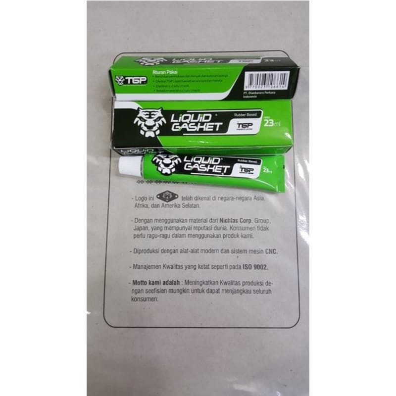 

Lem Paking High Quality TGP Karet Rubber Based Liquid Gasket 23ml Perpak Packing NO RTV Silikon