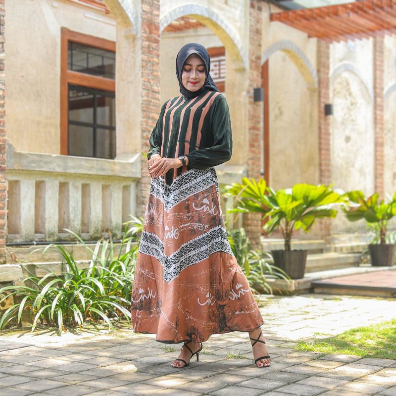 Twill Ori NK Gamis Perempuan Katun