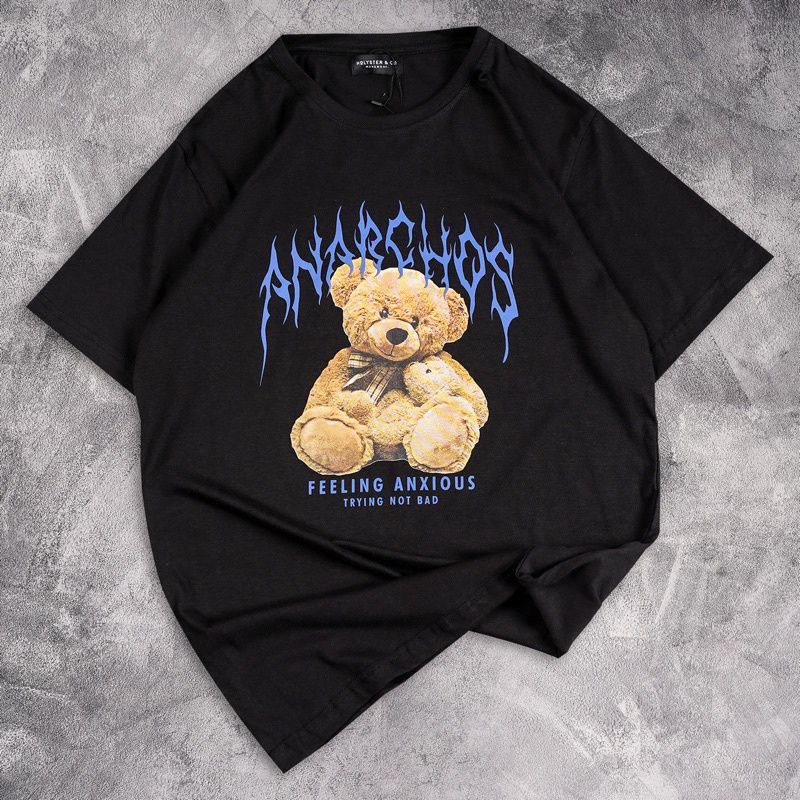 GSC - Baju OVERSIZE BAD HABBITS FONT / Kaos Oversize Terbaru-ANARCHOS hitam