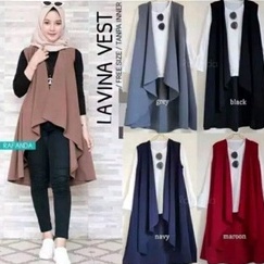 Alny Hijab - Mac Lavina Vest / Cardi / Outer / Cardigan Wanita