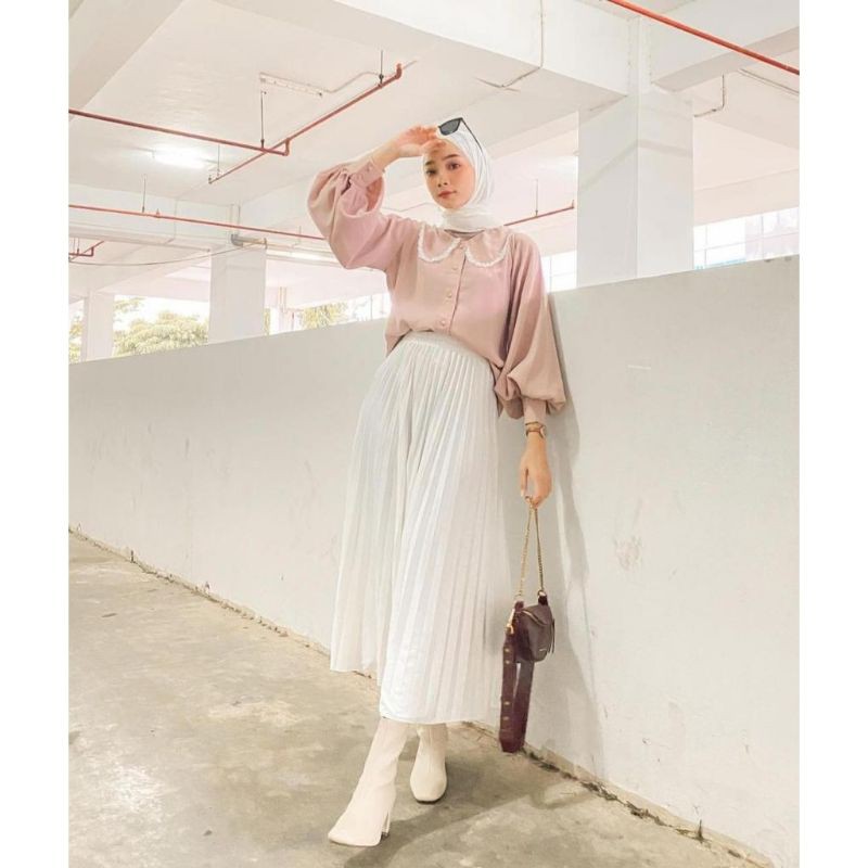 SET KELLY OOTD HITS SELEBGRAM 3IN1 HIJAB + BLOUSE + ROK