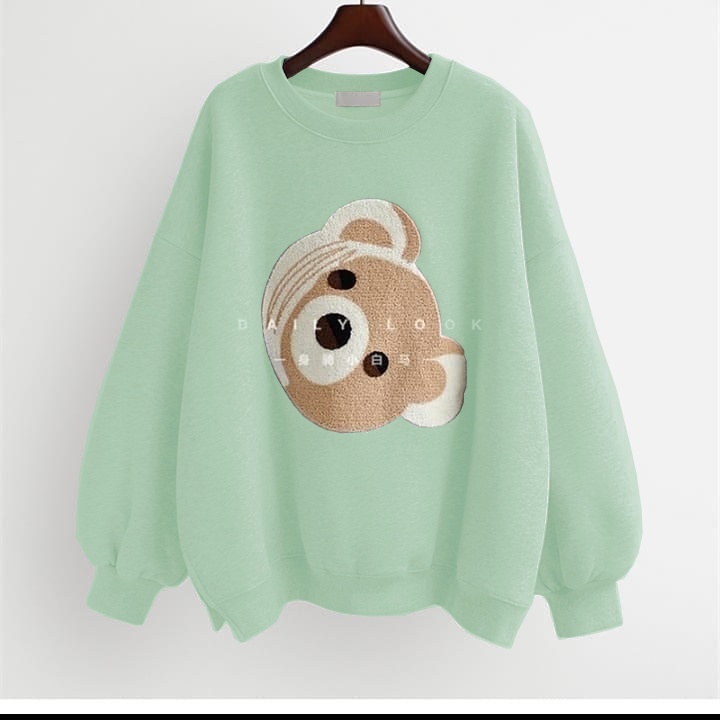 [CYC | COD] Outwear Bear Head Sweater | Fleece Hoodie Wanita Trendy Murah