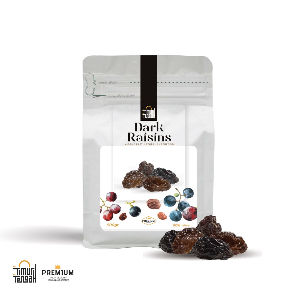 

Kismis Hitam Dark Raisins Timur Tengah Premium High Quality