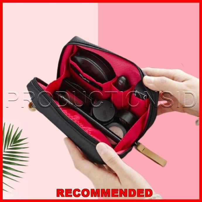 Tas Kosmetik Alat Make Up Pouch Kecil Hitam