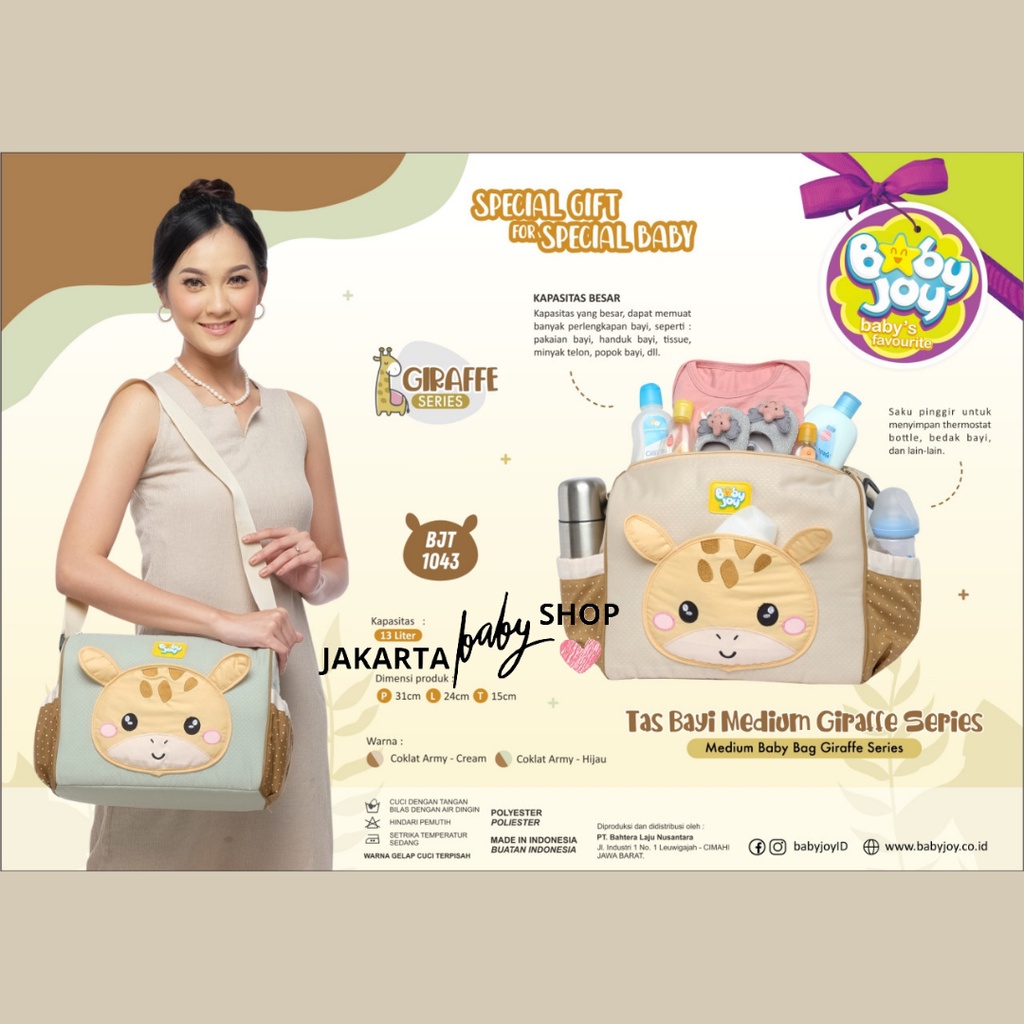 TAS BAYI MEDIUM GIRAFFE SERIES BABY JOY BJT1043