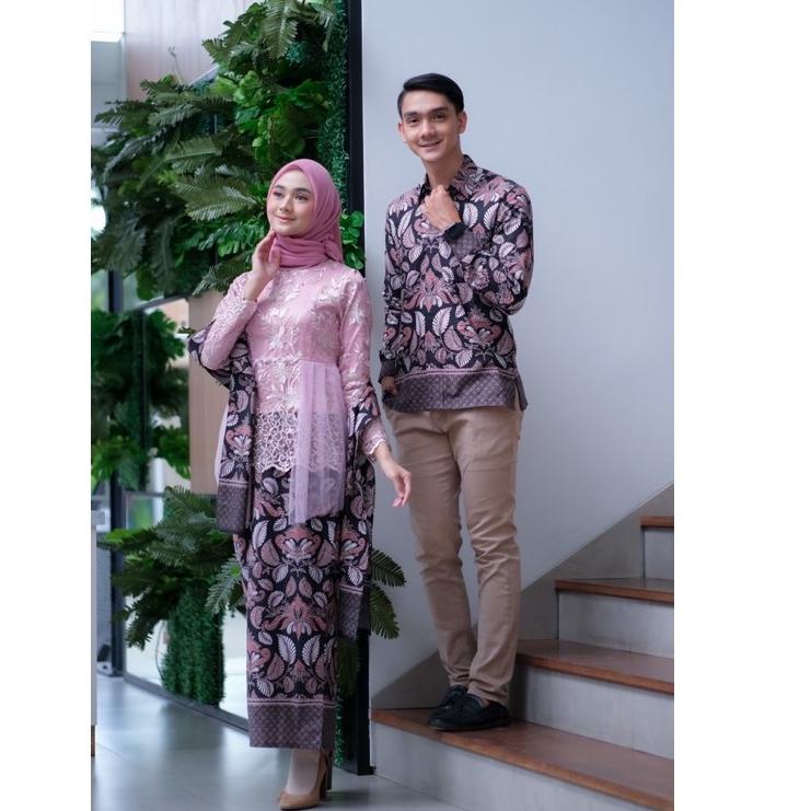 Penjualan Terbanyak.. Batik Brokat Couple Kebaya Lebaran Modern, Kebaya Tunangan Lamaran, Kebaya Wis