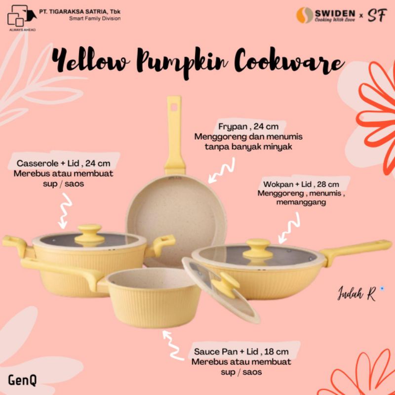 Yellow Pumpkin Cookware Set