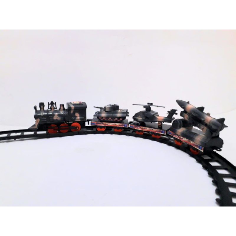 mainan kereta api model pesawat tempur