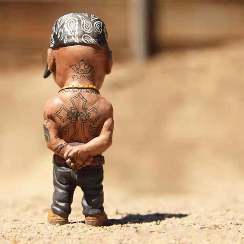 【Ready Stock】2Pac Shakur B.I.G. Notorious Biggie Action Figure  Rap Star Figurine Ornaments