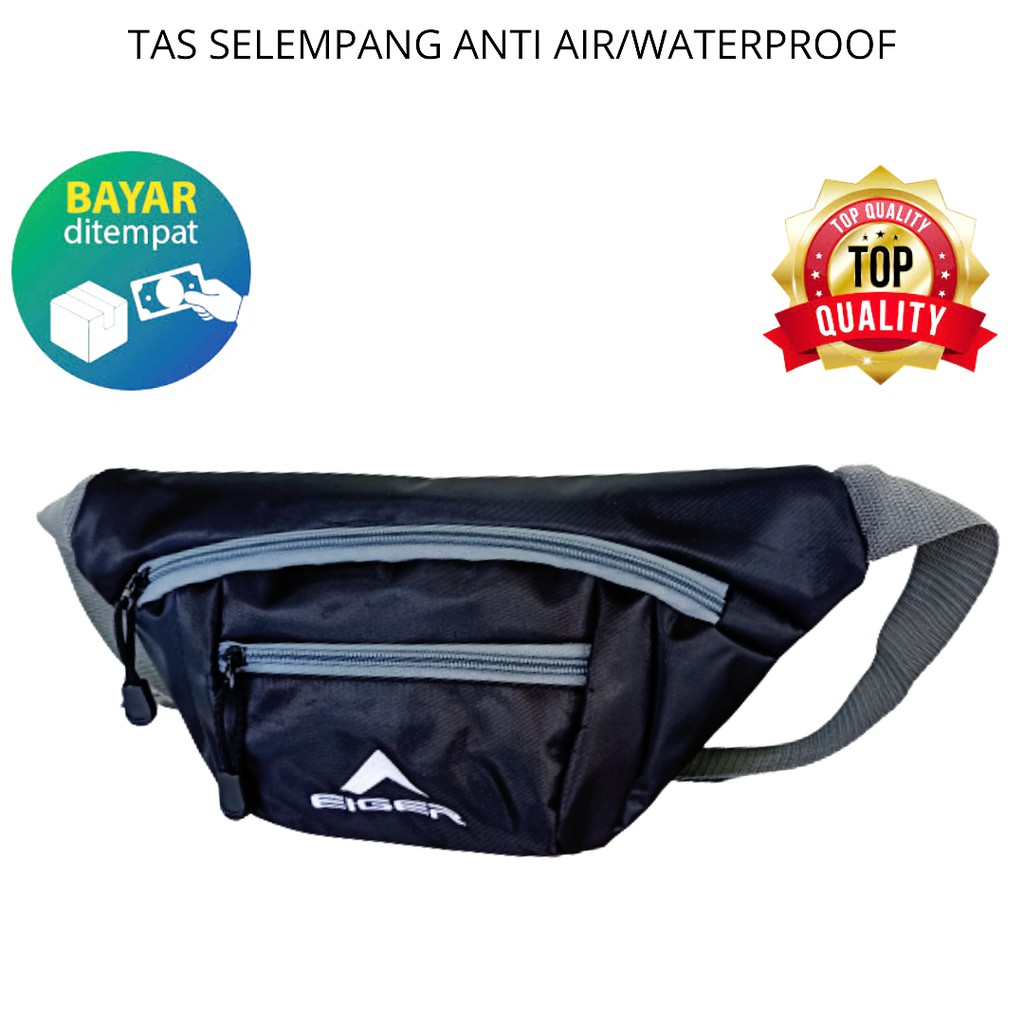 Tas Slempang Selempang Waistbag Weistbag Pinggang Pria Cowok Wanita Laki Waterproof Anti Air Distro