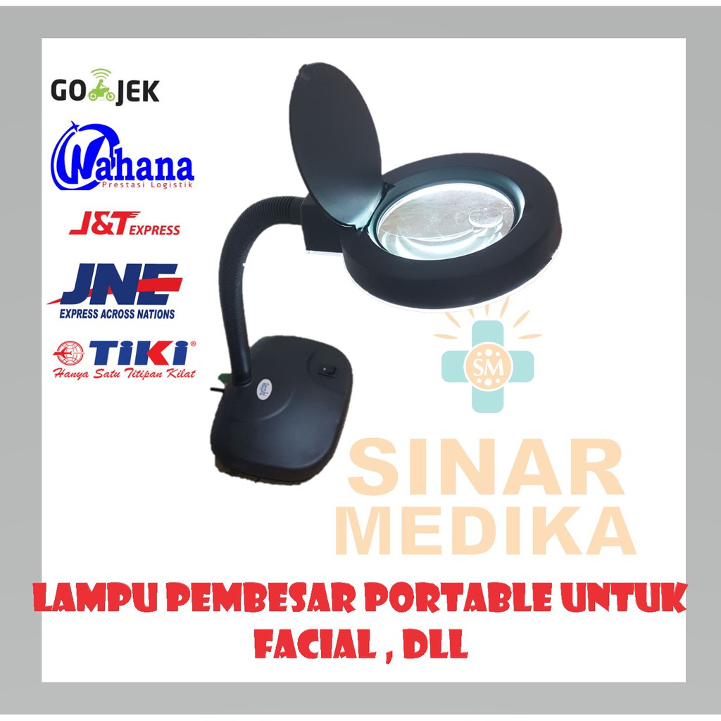 LAMPU KACA PEMBESAR PORTABEL UNTUK FACIAL PERAWATAN KULIT RAMBUT WAJAH