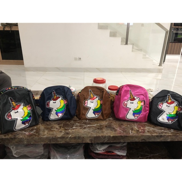 Tas ransel Unicorn anak Import premium